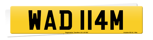 Registration number WAD 114M